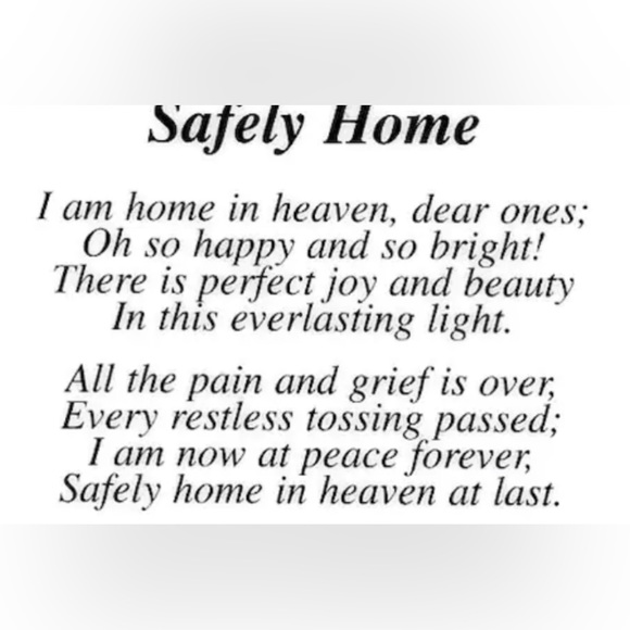 “Safely Home” Memorial Plaque with stand - Picture 3 of 3